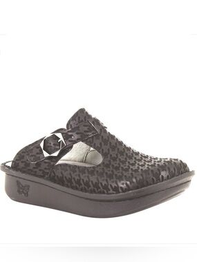 Alegria Clog Shoe NEW Leather Black Houndstooth Pattern Size EU 40 US 9.5